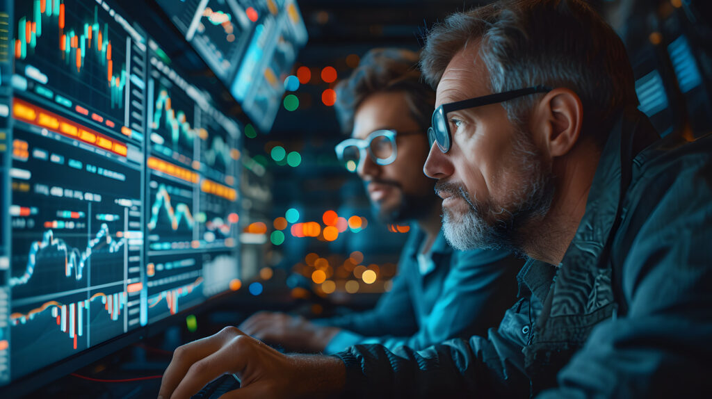 business intelligence experts analysing data